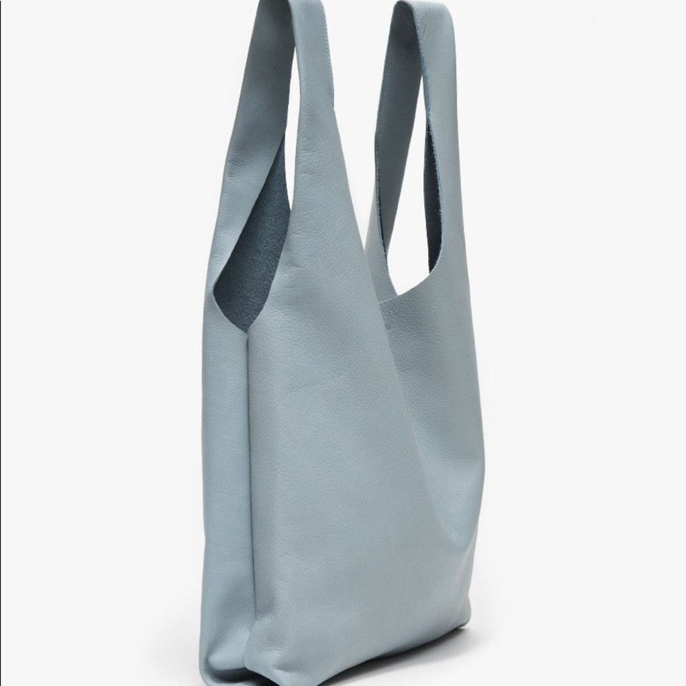 Smoky Blue Leather BAGGU Tote